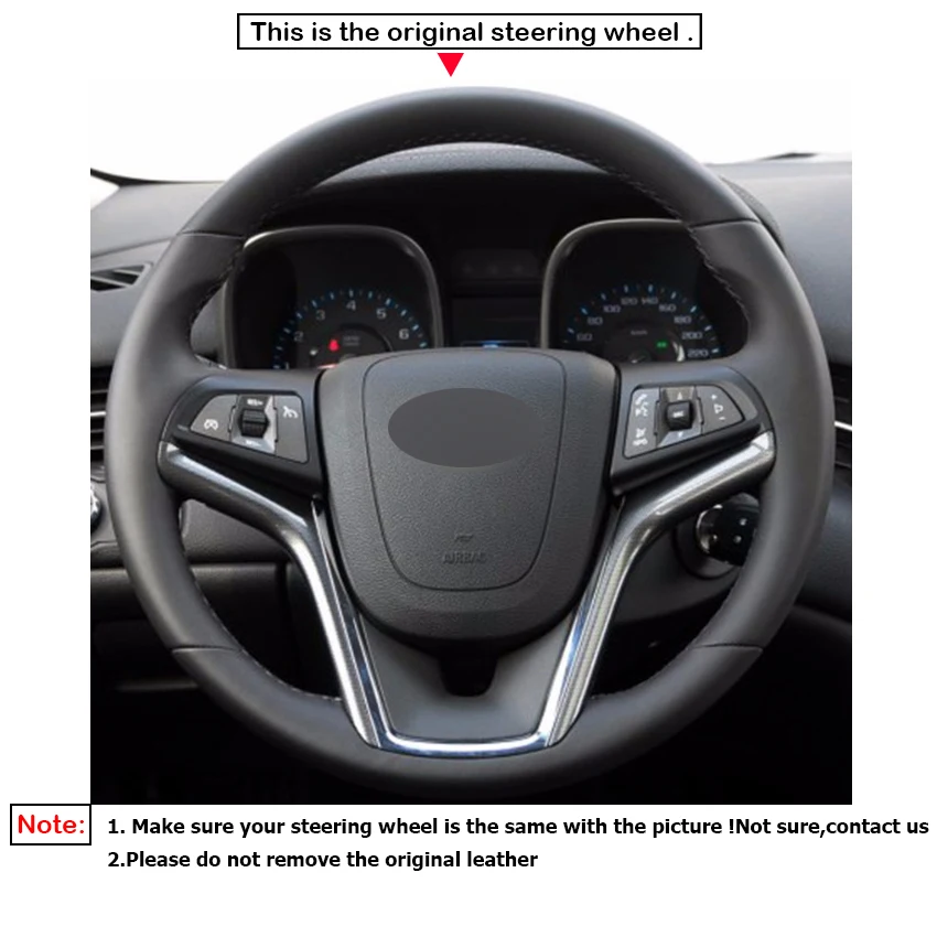 LQTENLEO черный замшевый Черный Синий кожаный чехол на руль для Chevrolet Malibu 2011- Volt Camaro 2011- Aveo