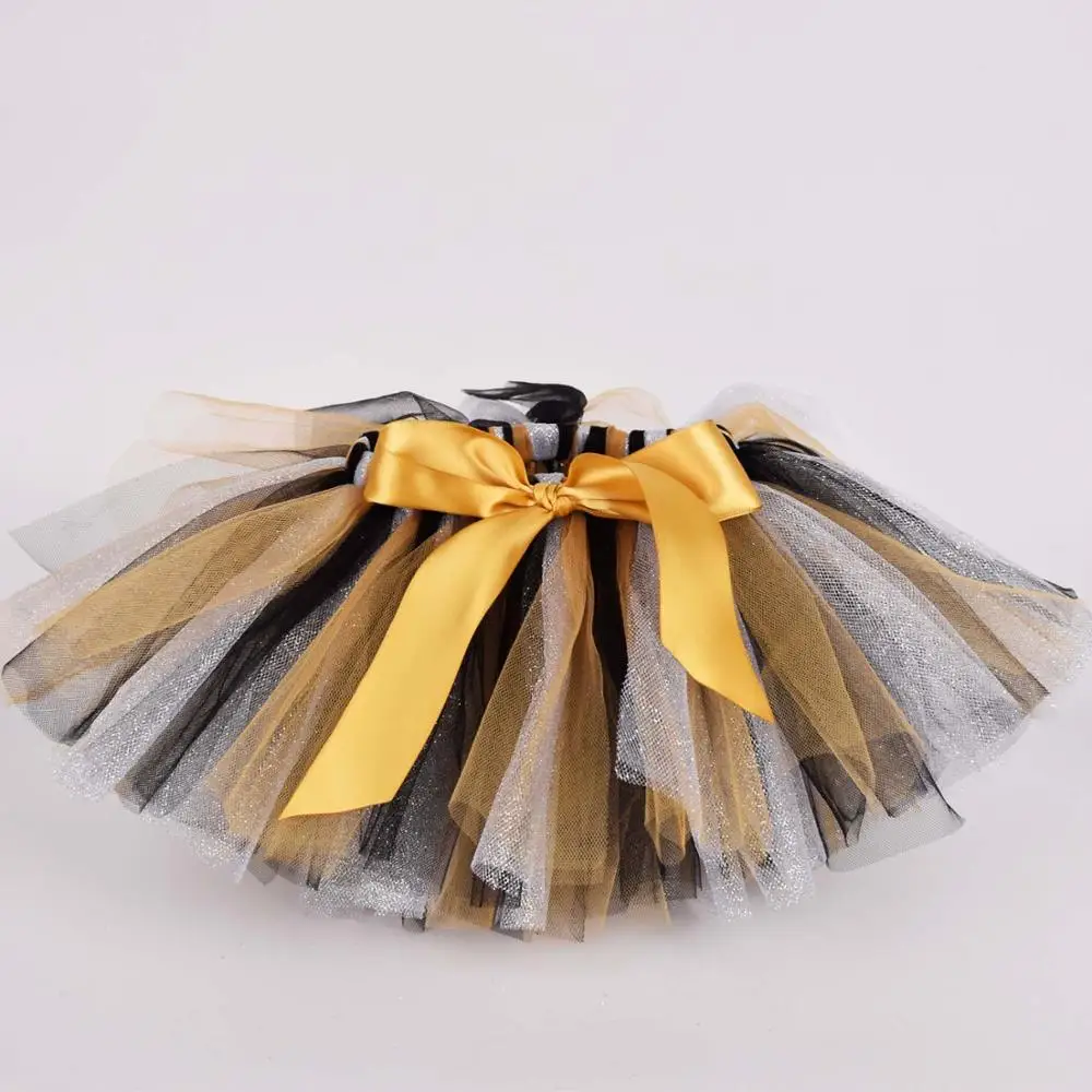 New Baby Girls Fluffy Tutu Skirt Black/Silver/Gold First Birthday Party Costume Infant Tulle Tutus Cake Smash Newborn-5T 6T | Мать и