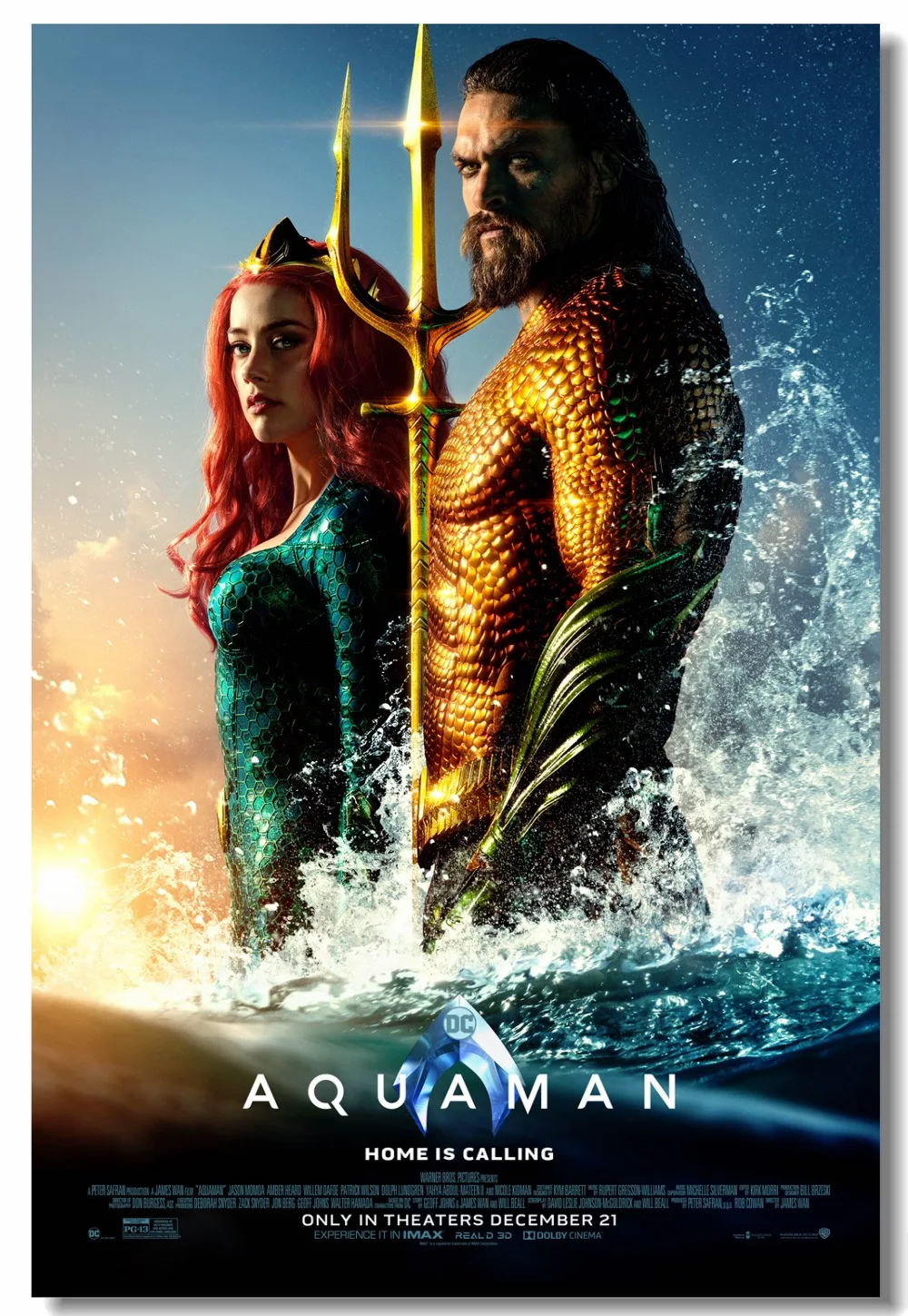 Фото Пользовательский холст настенное искусство DC фильм Aquaman плакат Джейсон момоноа Пользовательский холст настенное искусство DC фильм Aquaman плакат Джейсон момоноа