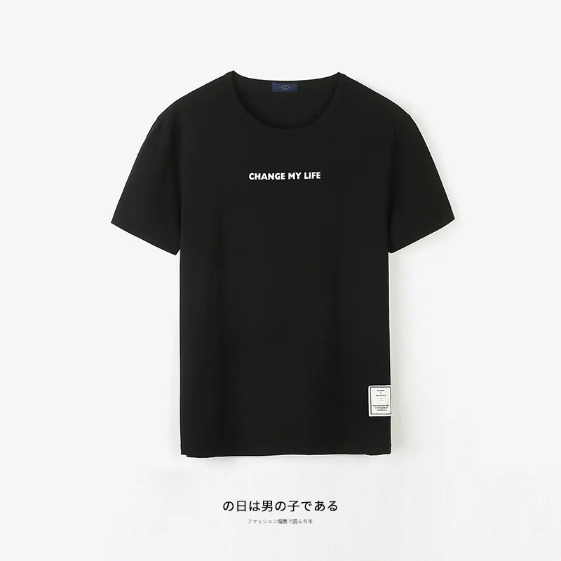 Японский Для мужчин одежда 2018 Весна ся Xinkuan Письмо печати Oversize с открытыми