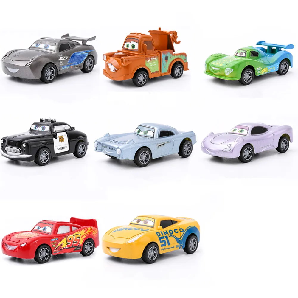 8 шт.. disney Pixar Cars 3 игрушки для детей пластиковые Машинки Игрушки модели персонажей