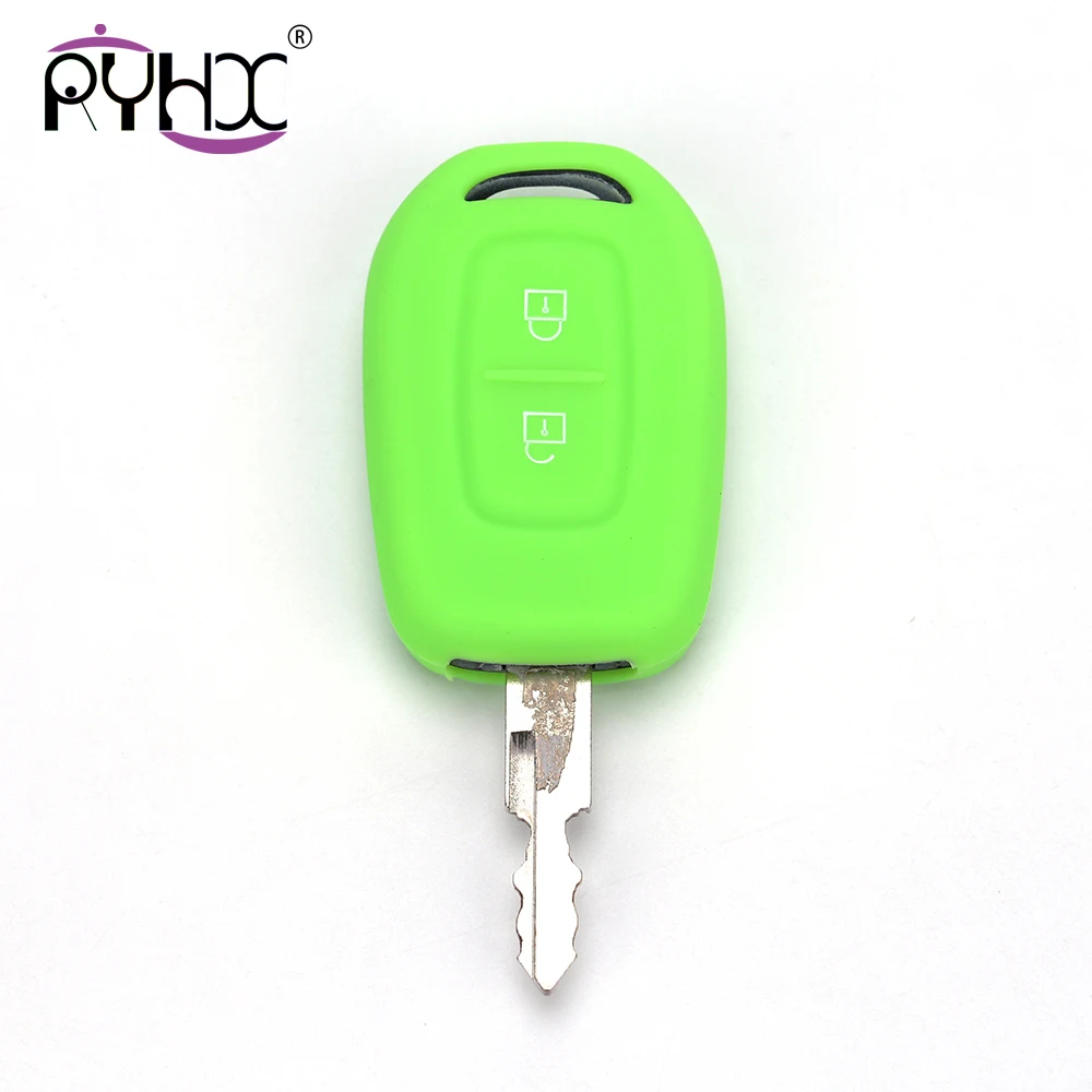 RYHX for Dacia Sandero Logan Duster 2017 2018 2019 2 Button Silicone Car Remote Key Fob Cover Accessories | Автомобили и