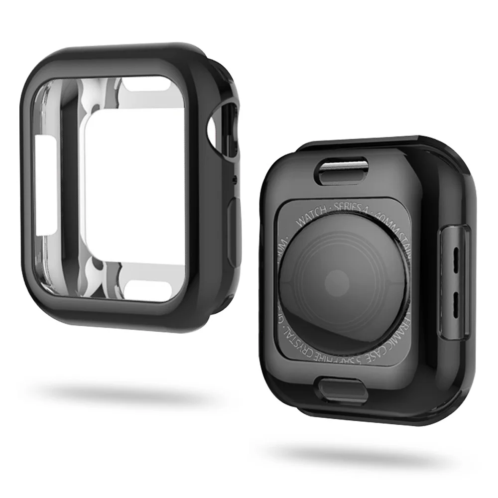 Роскошный защитный чехол с покрытием для Apple Watch SE Series 6 5 4 3 40 мм 44 38 42 мягкий бампер
