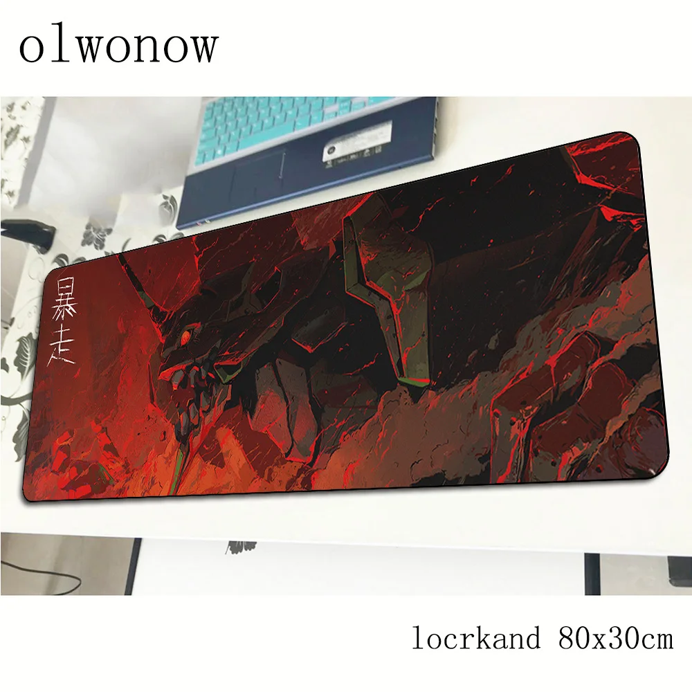 Evangelion Коврик для мыши 80x30 см Инди поп игровой коврик для мыши большой геймерский коврик эстетический игровой компьютерный стол padmouse коврики для игровой клавиатуры