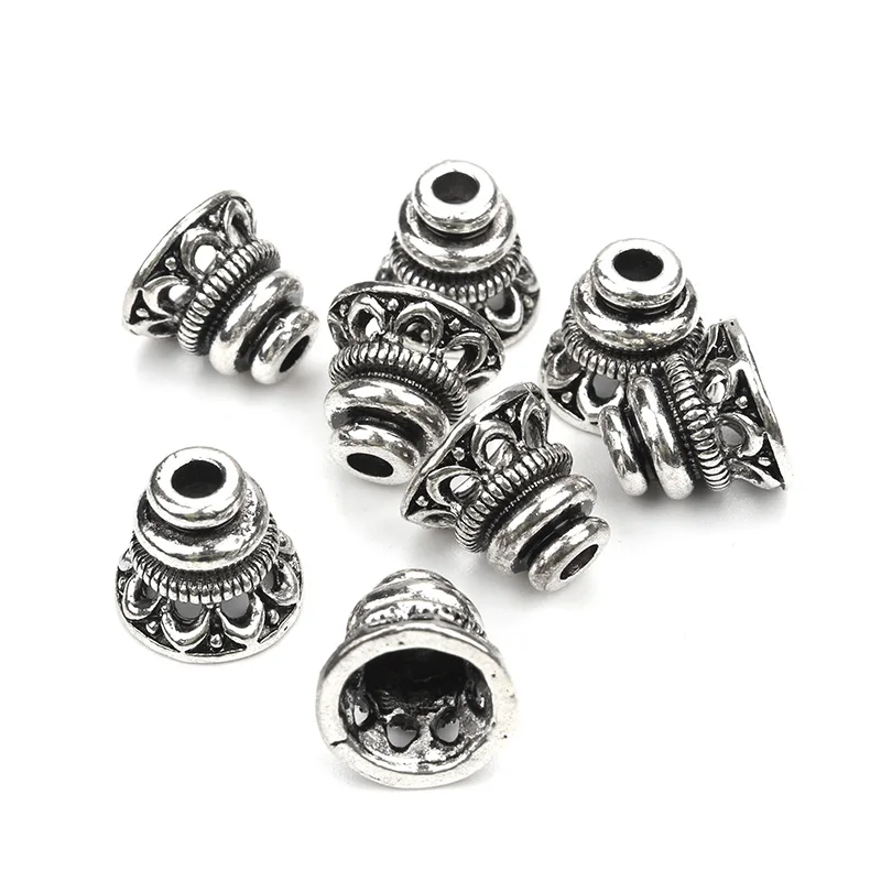 MEIBEADS пустые бусины тибетского серебристого цвета 20 шт./лот колпачки для
