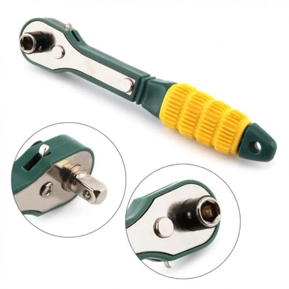 

New Portable Multifunctional Mini 1/4 Head Screwdriver Pole 6.35 Quick Ratchet Socket Wrench Multiple Function Tool #30