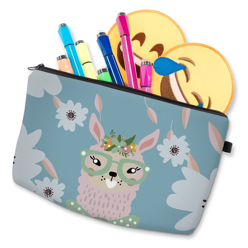 Deanfun печать Llama косметичка водонепроницаемые косметички цветы Косметические Сумки Женский дорожный Органайзер 51426
