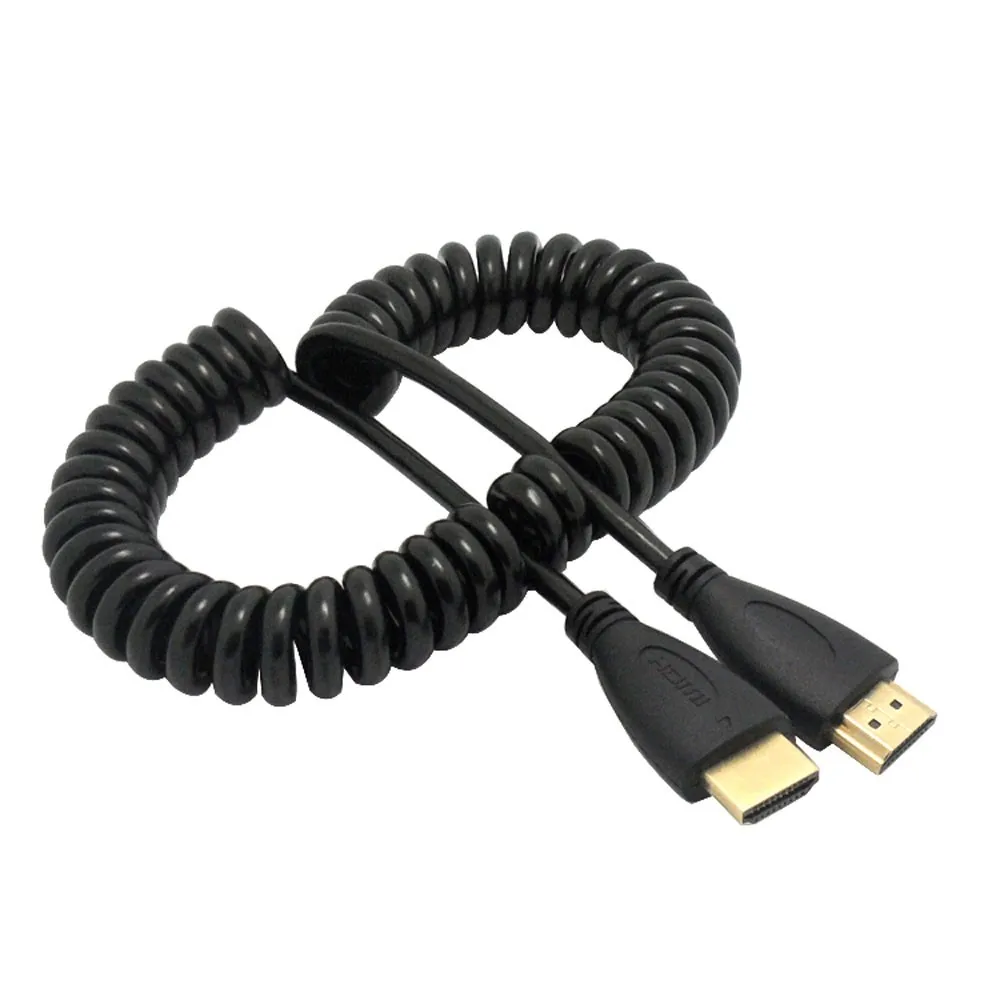 Спиральный пружинный кабель 1080p HDMI совместимый штекер штекер|hdmi male|hdmi male to malehdmi |