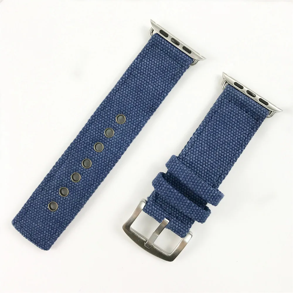 Холщовый ремешок для Apple Watch SE Band Series 6 5 4 3 браслет iWatch 40 мм 44 38 42 мм|apple watch band|watch