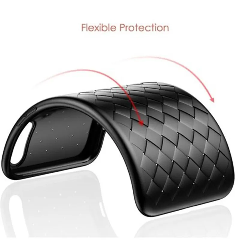 For iphone X 10 6s 6 Plus Case XS Max XR Weave Leather Skin R Silicon Coque Cover for 8 plus 7 |