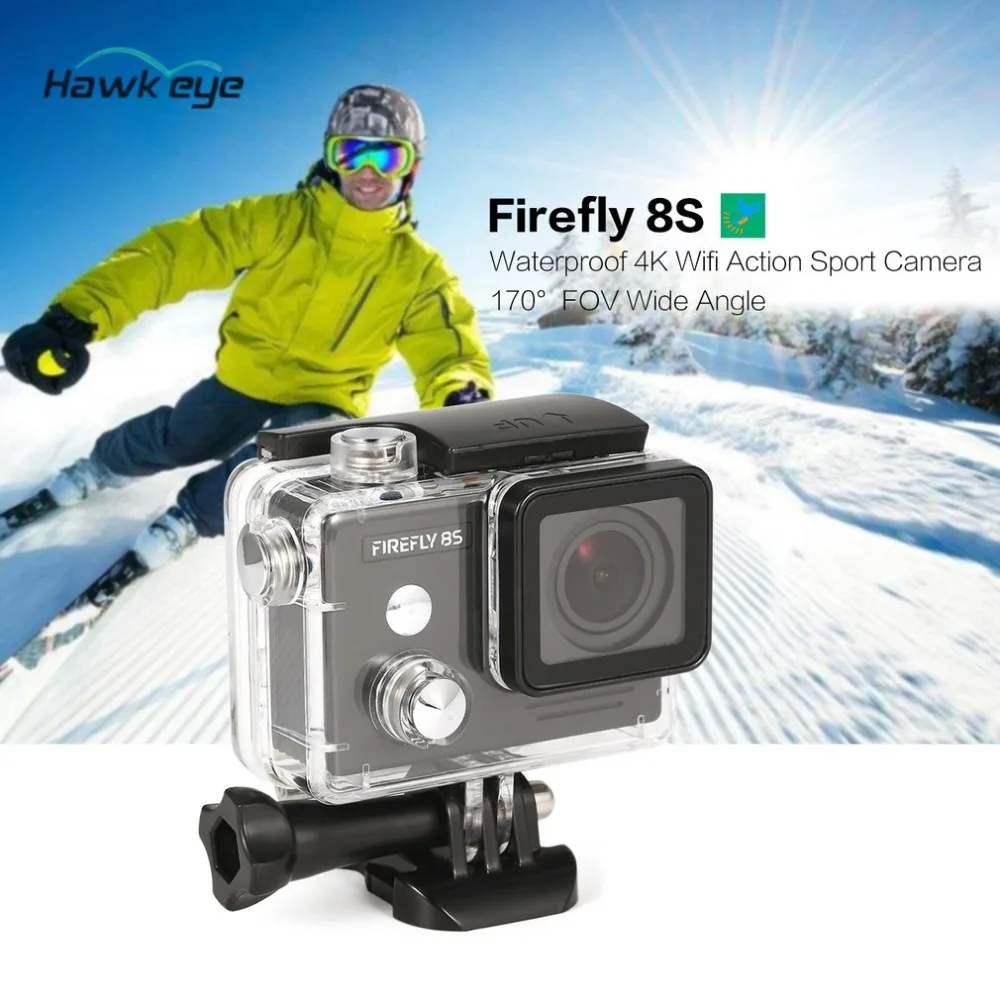 Hawkeye Светлячок Водонепроницаемый 8S 4K 30fps широкоугольный Bluetooth Wifi HD экшн