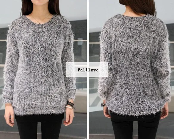 2015 New Women Long Sleeve Knits Casual Pullovers Sweater Loose Shirt Blouse Tops Hot Sell | Женская одежда