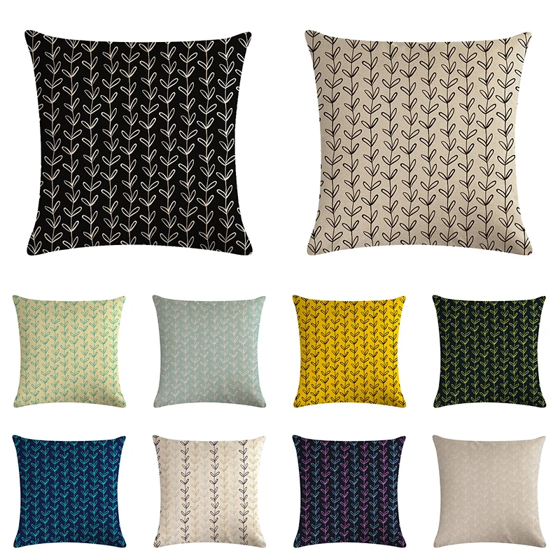 

Декоративная наволочка из хлопка и льна, 45x45 см