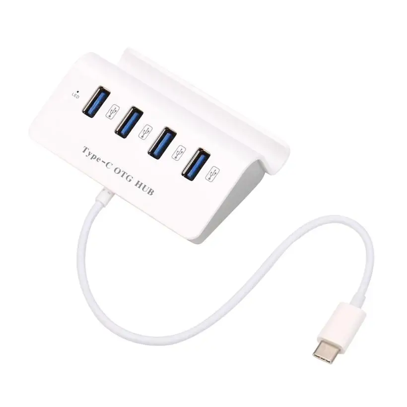 HIPERDEAL новый тип C ABS высокоскоростной мини 4 порта USB 3 1 OTG концентратор с держателем