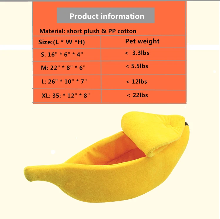 Small pet Cat Dog Bed House Banana model Soft Warm Velvet Nesting | Дом и сад