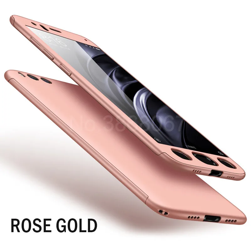 Rose gold MooPok Роскошный 360 градусов Защита Полный чехол для телефона для Xiaomi Mi6 Mi5 MI5s Plus чехол с защитой экрана стекло - Цвет: Rose gold