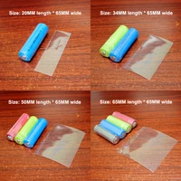 100pcslot transparent color battery assembly pvc skin packaging shrink film 14500 battery heat shrinkable sleeve