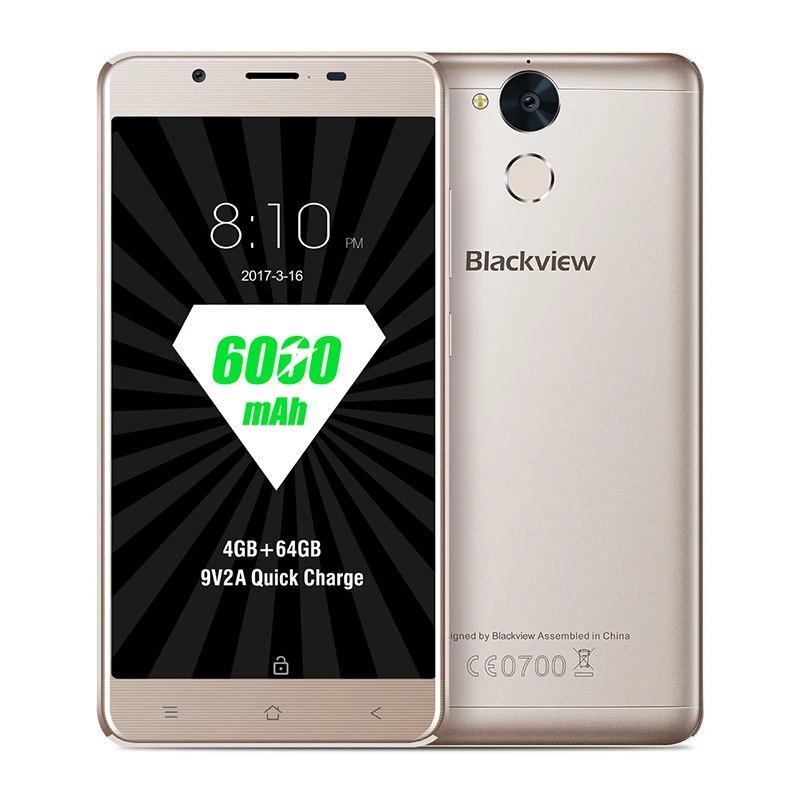 Оригинал Blackview P2 MTK6750T Octa Core Android 6 0 Мобильный телефон 5 дюйма сотовый 4G Оперативная