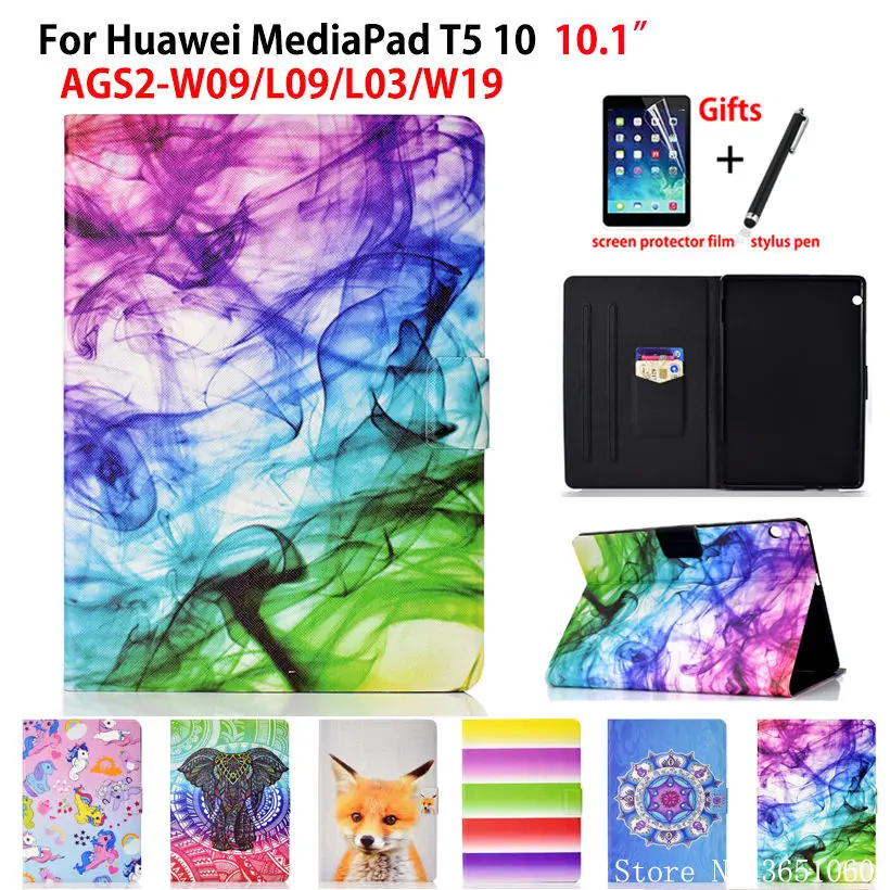 Модный чехол для Huawei MediaPad T5 10 AGS2 W09/L09/L03/W19 1 &quot Чехол из силикона ПУ кожи с
