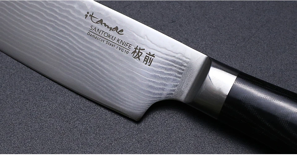 Кухонный нож Santoku, нож для суши, шеф-повара, 5 дюймов, дамасский нож, 67 слоев, VG10, японские ножи из нержавеющей стали, Pakka, деревянная ручка