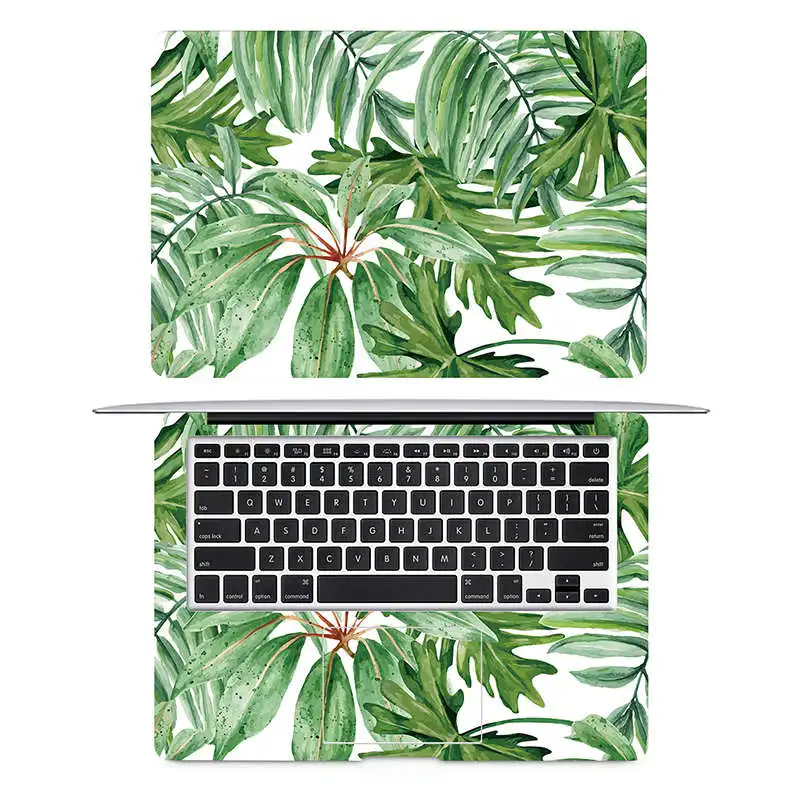 Наклейка на ноутбук с рисунком зеленых листьев наклейка для Macbook Pro Air Retina 11 12 13 15
