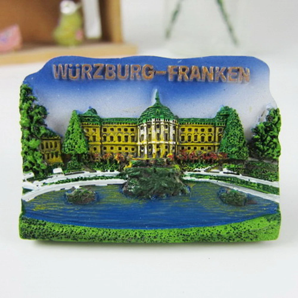 

Germany Wuerzburg Tourism Souvenirs Fridge Magnets Handmade Resin Refrigerator Magnetic Message Stickers Home Decor Decoration