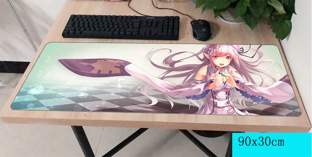 Коврик для мыши re zero pad computador gamer mause 900x300X2MM большой профессиональный Для Мыши