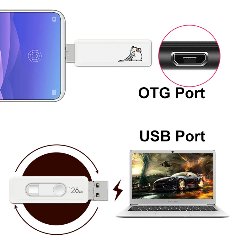 USB флеш накопитель 3 в 1 с поддержкой OTG Type C 128/64/32 ГБ|USB флэш-накопители| |