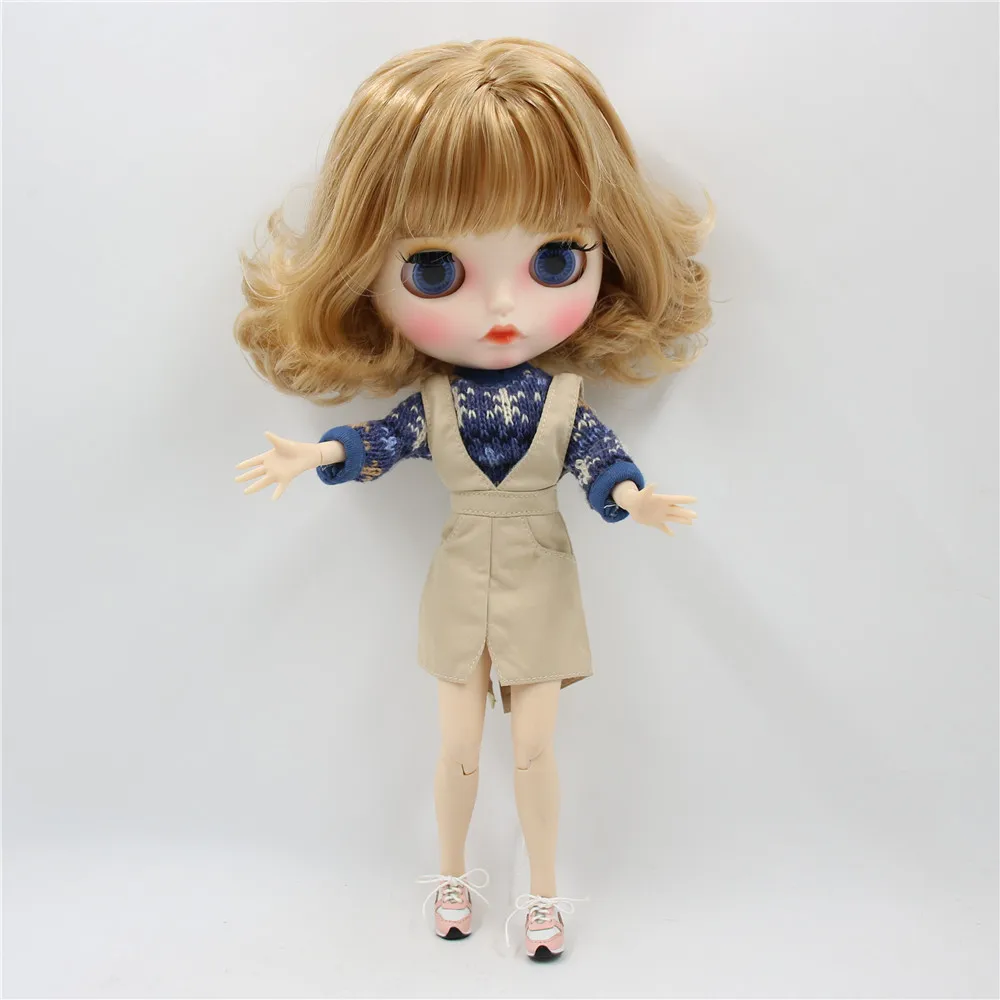 Кукла Blyth ICY DBS с белой кожей для суставов и тела светлые волосы резные губы