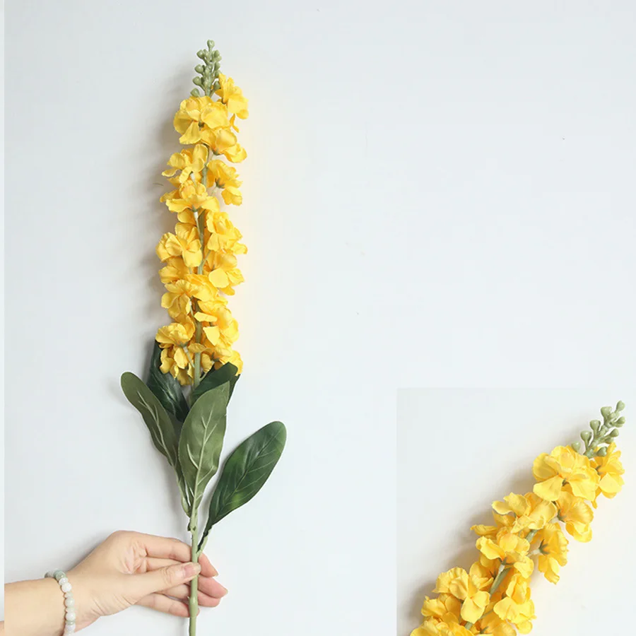 yellow 90 см гиацинт фиолетовые цветы Шелковые искусственные цветы длинное цветочное украшение для весеннего дома свадьбы отеля Декор искусственный цветок - Цвет: yellow