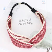 new ethnic ribbon headbands for women elastic simple nice knitting sport hair bands girls drop shipping wholesale headwrap hoop