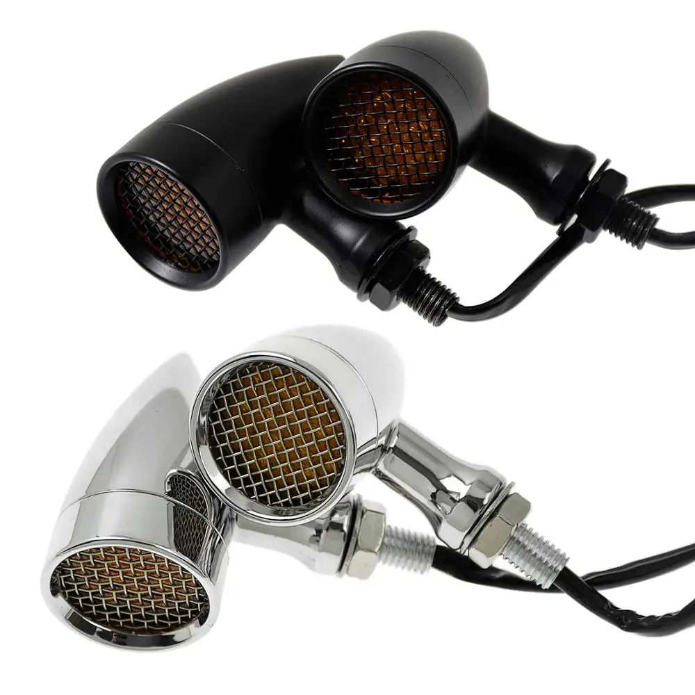 

Алюминиевый ретро-светильник для мотоцикла, светодиодный поворотный сигнал, стоп-сигнал, сетчатые линзы для Harley Chopper Bobber для Yamaha для Honda