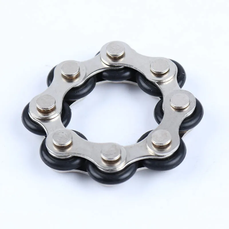 8 knots Black 8/12 узлов, новинка, брелок, цепь для ключей, игрушка для снятия стресса, нержавеющая сталь, велосипедная цепь, пряжка, кольцо для ключей, игрушка для пальцев - Цвет: 8 knots Black