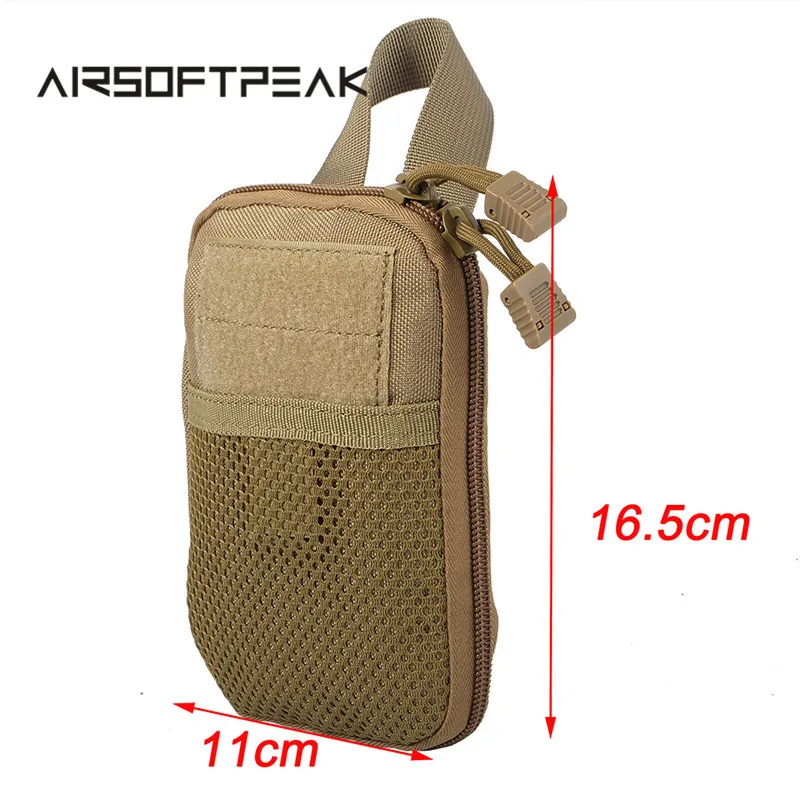AIRSOFTPEAK Военный молле EDC Сумка для аксессуаров Тактические сумки для охоты Спортивный пакет фонарика