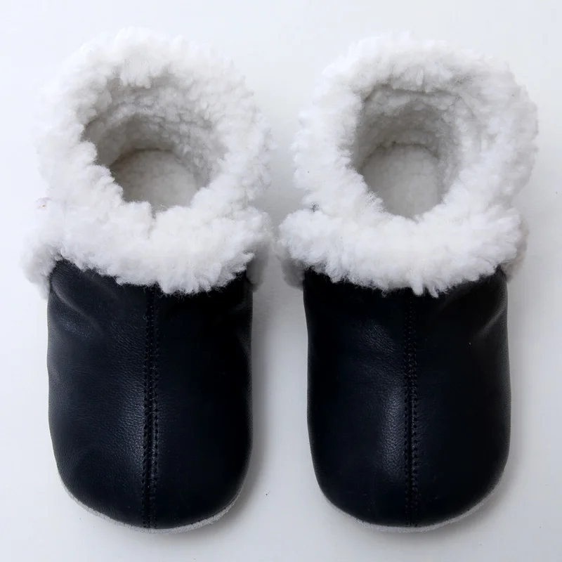 ботинки для девочки зима Кожа младенца сапоги зимние снегоступы ребенка девочек