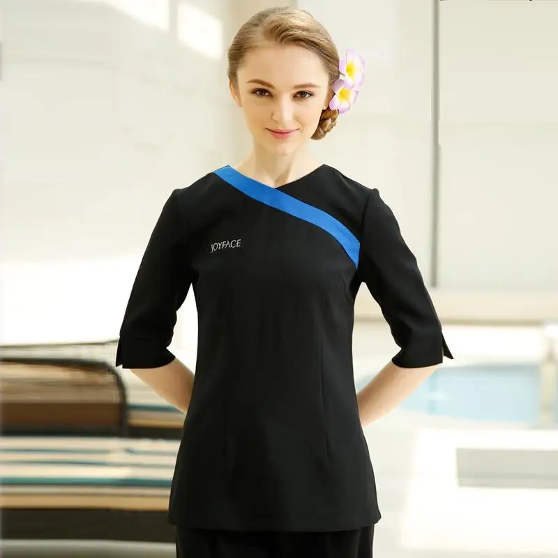 2020 размер индивидуальная одежда женская черная и синяя блузка + длинные брюки