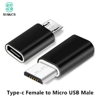 siancs type c female to micro usb male converter android phone cable adapter usb c charger connector for xiaomi mi 5 huawei p9