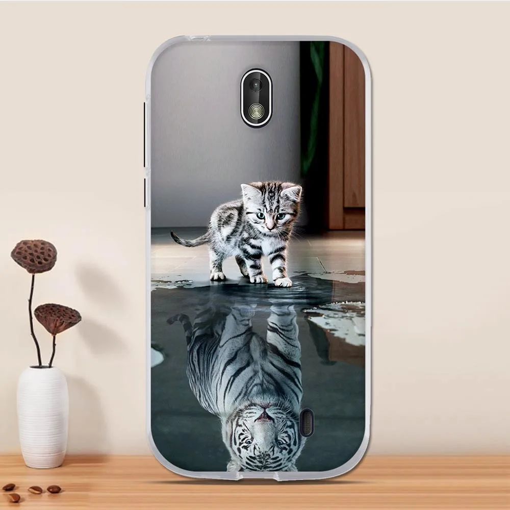Чехол для Nokia 1 Мягкий Силиконовый ТПУ чехол с 3d рисунком Nokia1 2018 телефона защитный