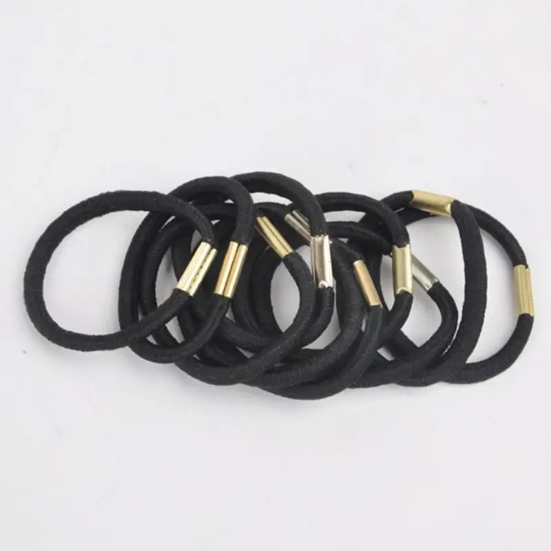 10 шт. Классические черные нейлоновые резинки для хвоста|Заколки плетения кос| |