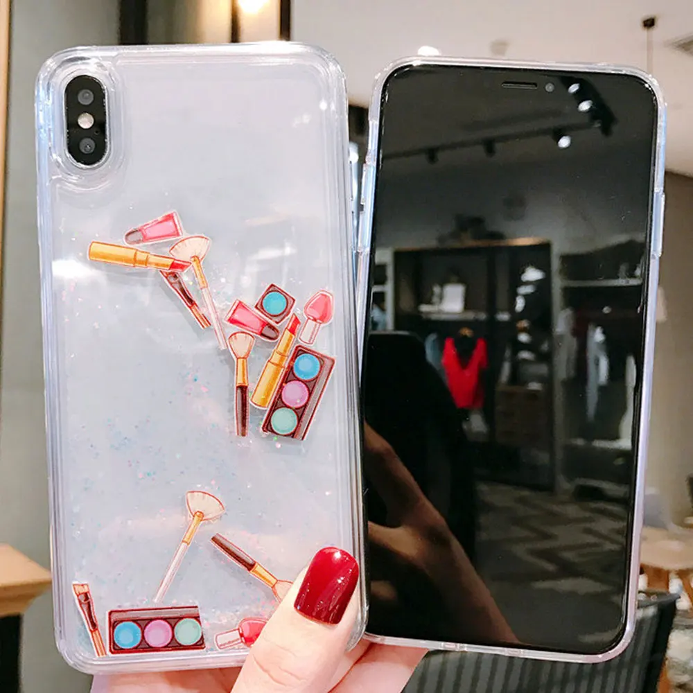 KISSCASE Luxury Glitter Phone Case For iPhone X 8 7 6 6S Plus Quicksand Cases XR XS MAX Soft TPU Back Covers Coque |