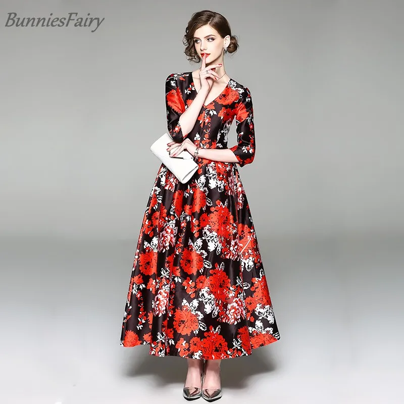 BunniesFairy 2018 новые летние Винтаж Для женщин Ретро цветок Цветочный принт атласное