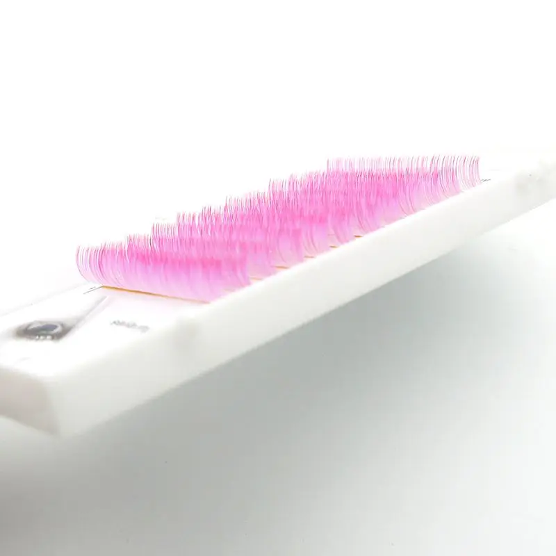 HBZGTLAD New C/D curl 0.07/0.1mm 8-14 false lashes white+pink eyelash individual colored Faux volume extensions | Красота и здоровье