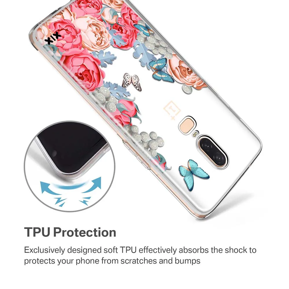 Чехол XX из мягкого силикона и ТПУ для OnePlus 6T чехол с розовыми цветами 5T 2019 Новое
