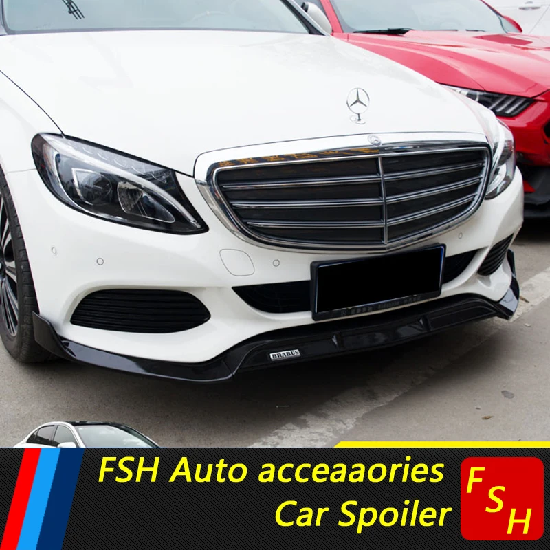 Для Mercedes-Benz W205 передний бампер диффузор защитные бамперы для Benz C200 C180 корпус