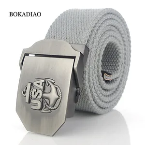 Ремень BOKADIAO в стиле милитари для мужчин и женщин, брезентовый роскошный армейский тактический пояс в стиле американского флота, металлический, зеркальный