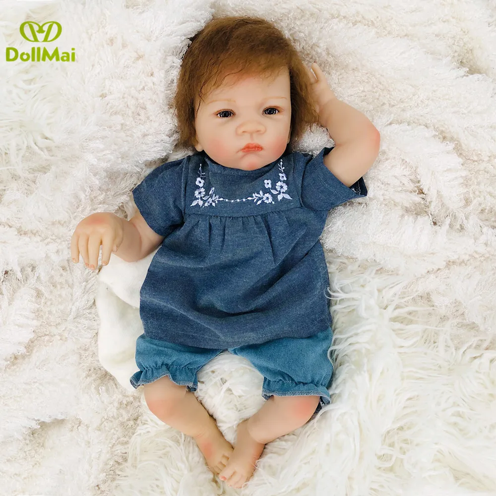 Новинка 50 см bebes reborn bonecas реалистичные силиконовые куклы для новорожденных