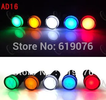 

16 mm mounting size led Indicator lamp,signal lamp blue,green,red,white,yellow pilot lamp