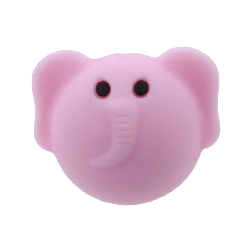 

5Pcs/lot Elephant Shape Silicone Beads Baby Teether Jewelry Teething Nursing Chew Toy DIY Necklace Bracelet Pacifier Chain
