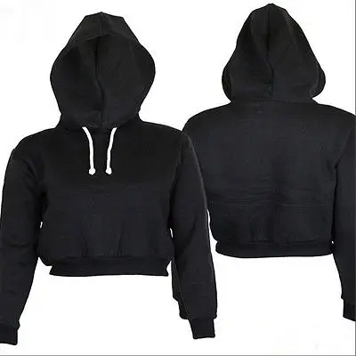 

2016 autumn woman's sweatshirt harajuku pure color hoodies sexy crop top long-sleeve punk hip-hop hoodies hip-hop sweatshirt