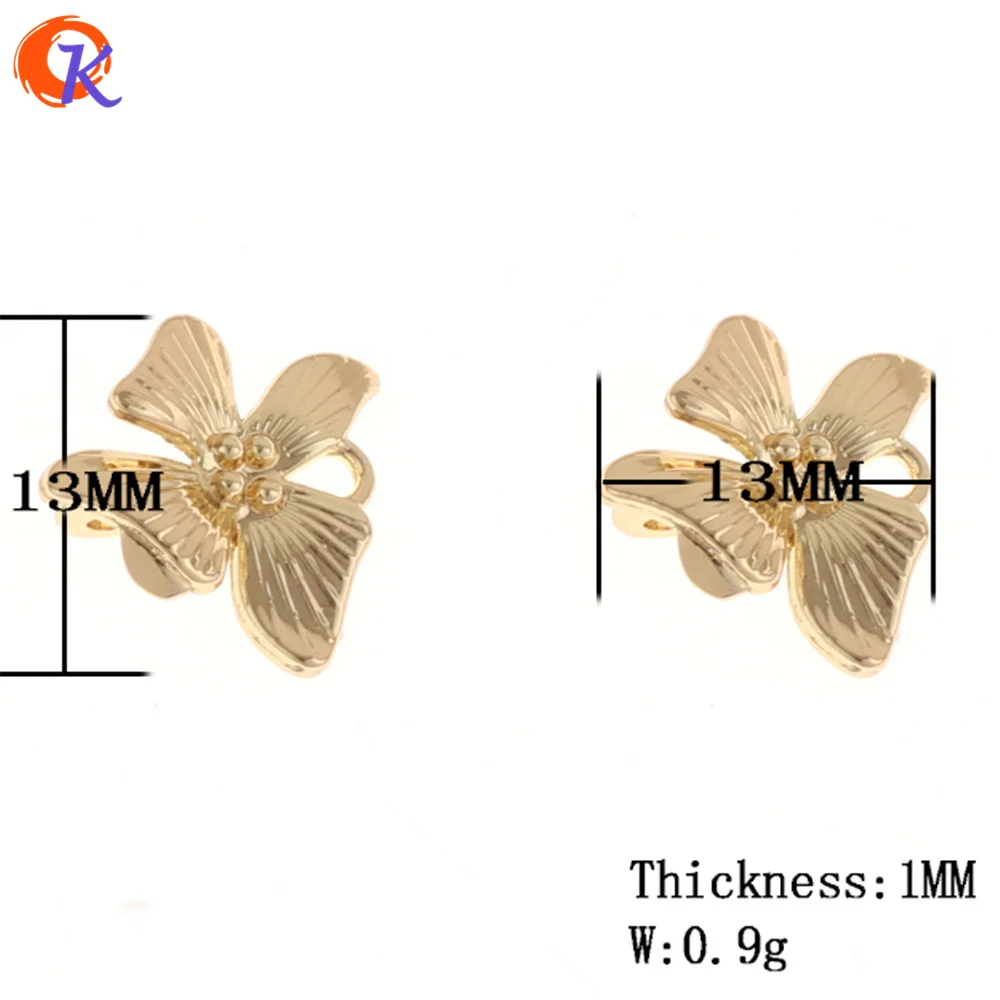 Cordial Design 100Pcs 13*13M Jewelry Accessories/Earrings Parts/Earrings Connectors/Flower Shape/DIY/Hand Made/Earring Findings | Украшения